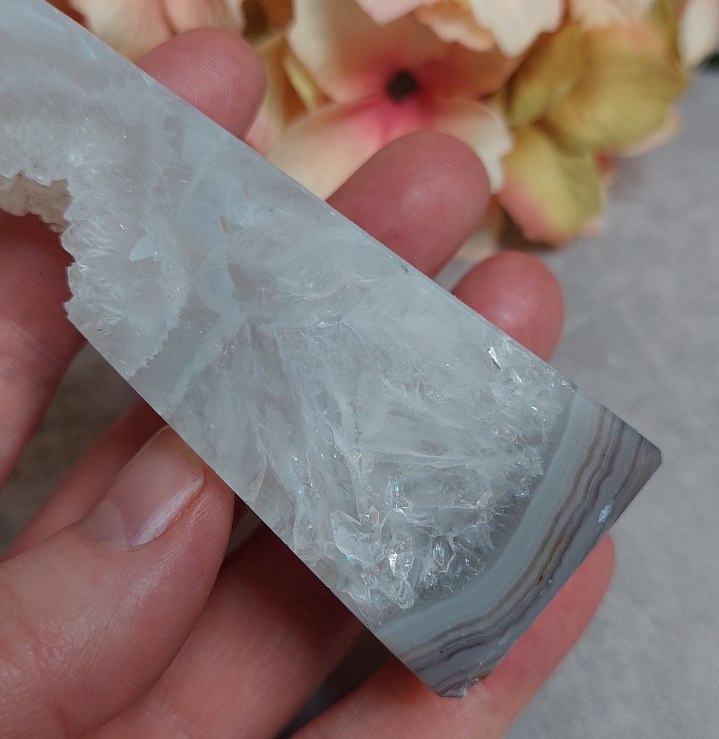 Obeliski, akaatti Brasilia 12cm