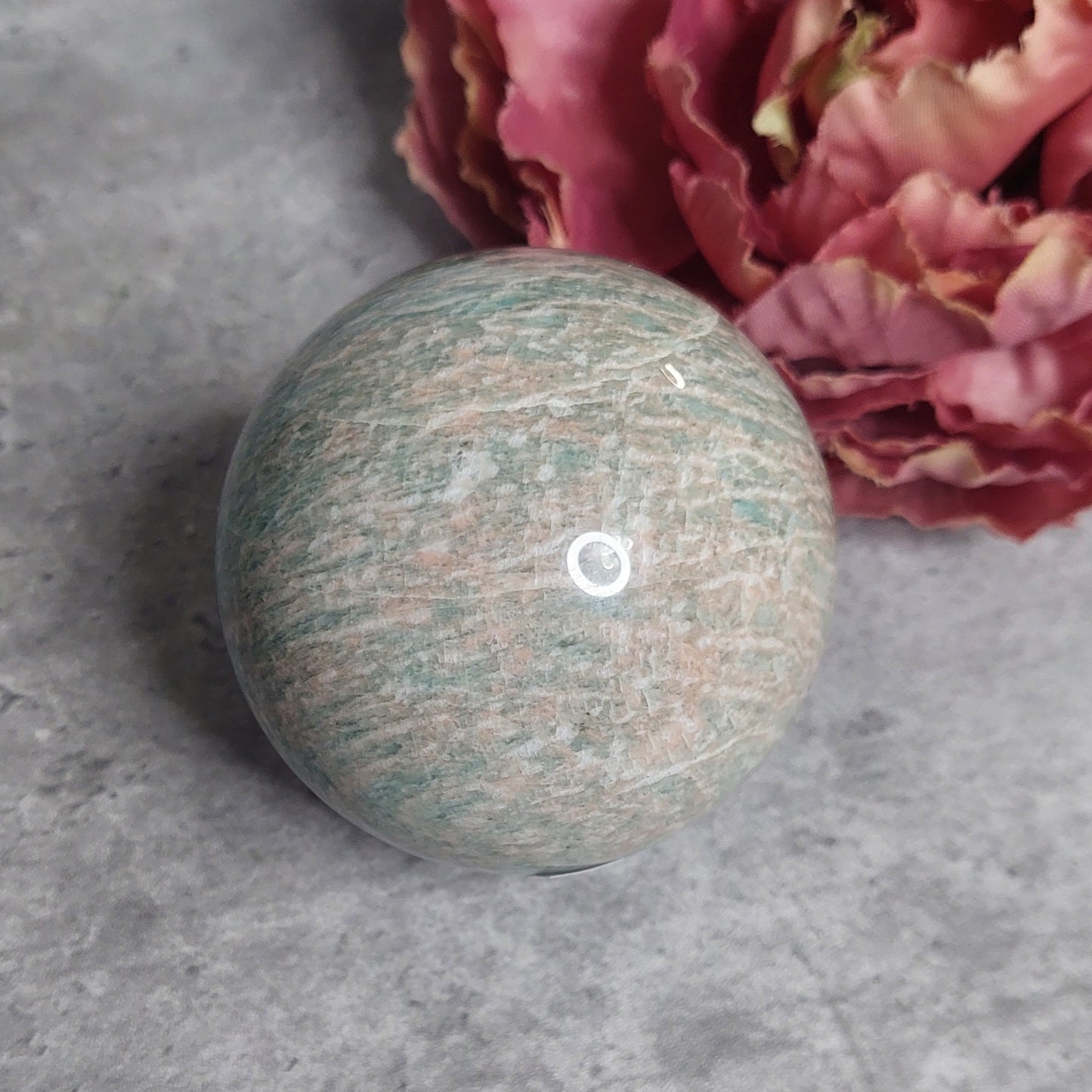 Pallo, amazoniitti 7cm