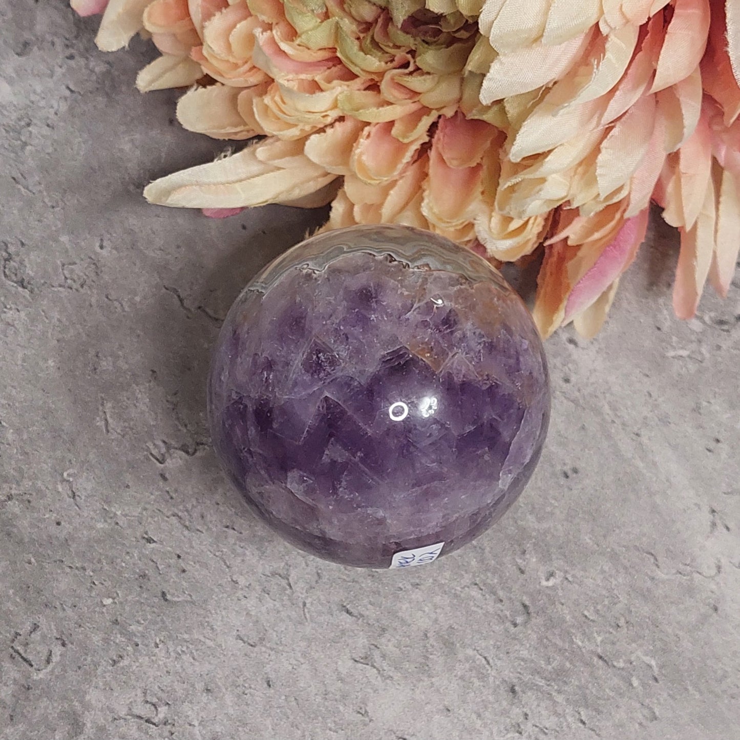 Pallo, ametistiakaatti 6,5cm 2