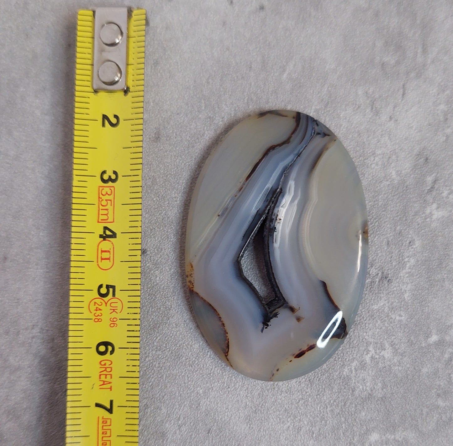 Kapussi, dentriittinen akaatti 49x33x4mm