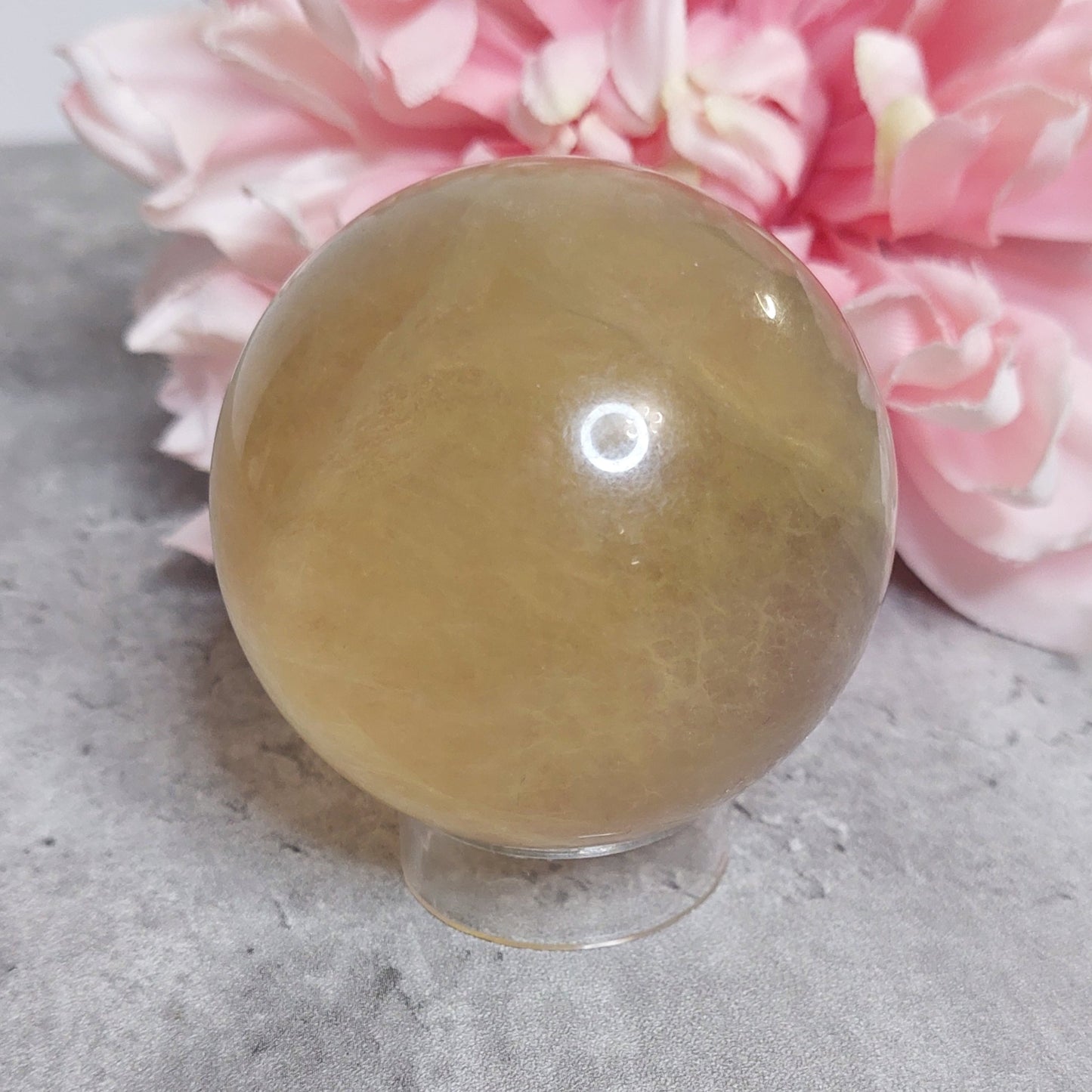 Pallo 5,5cm keltainen fluoriitti