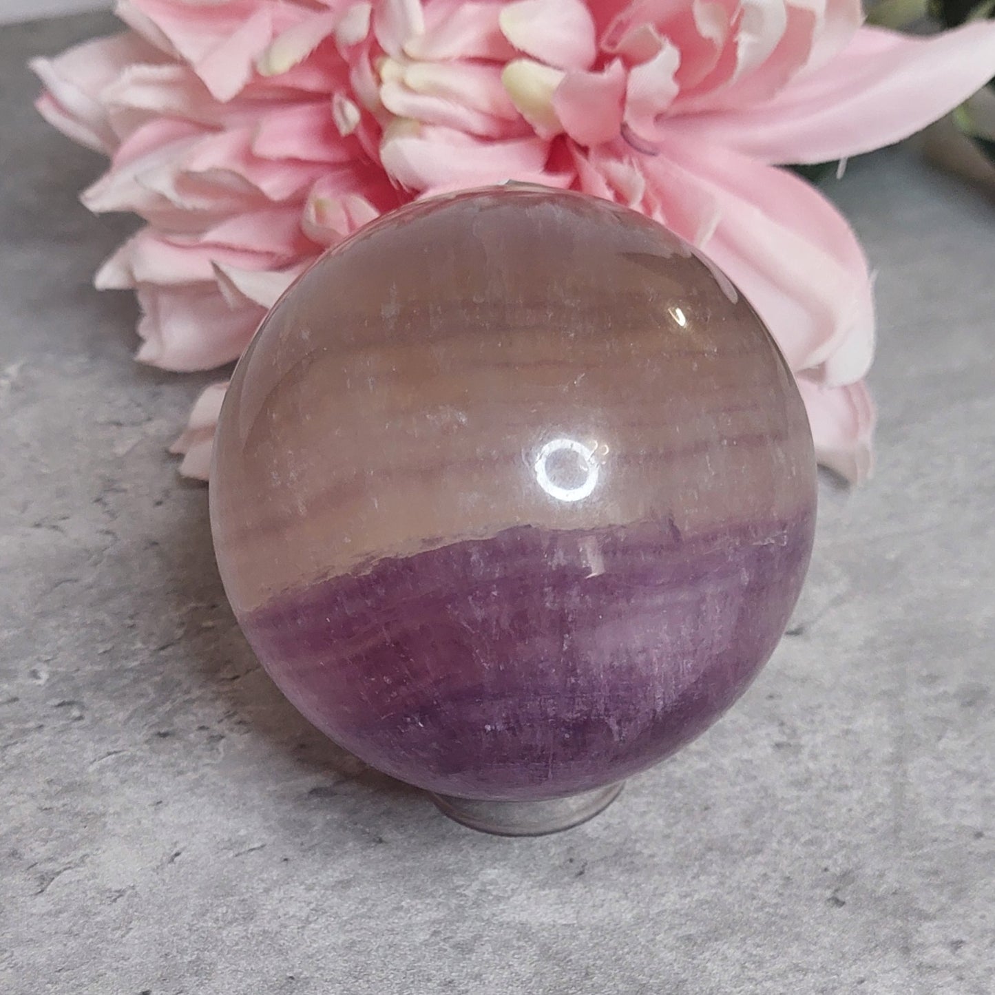 Pallo 7,5cm violetti fluoriitti