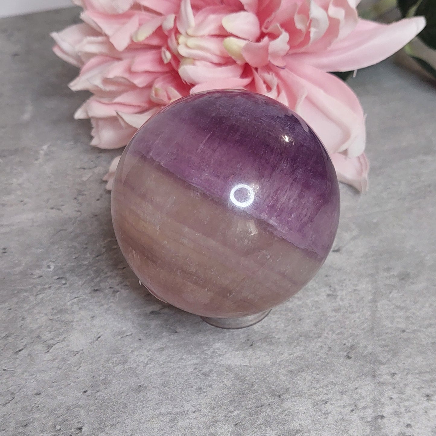 Pallo 7,5cm violetti fluoriitti