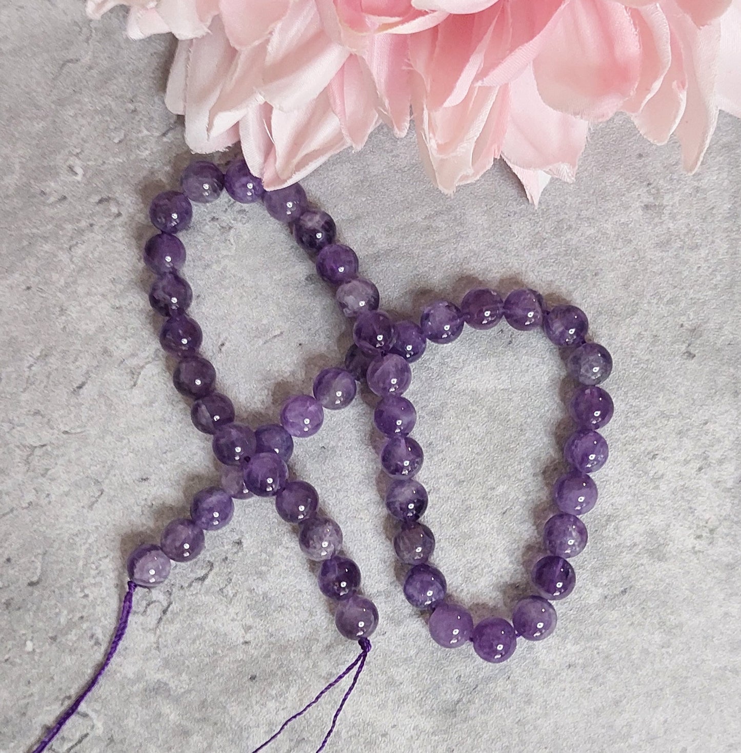 Helmiä 8mm, dream ametisti 38cm nauha