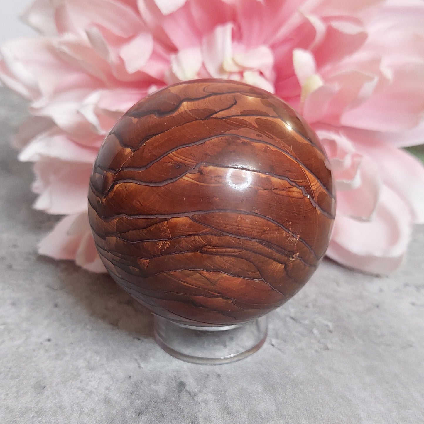 Pallo, wood jasper 6cm