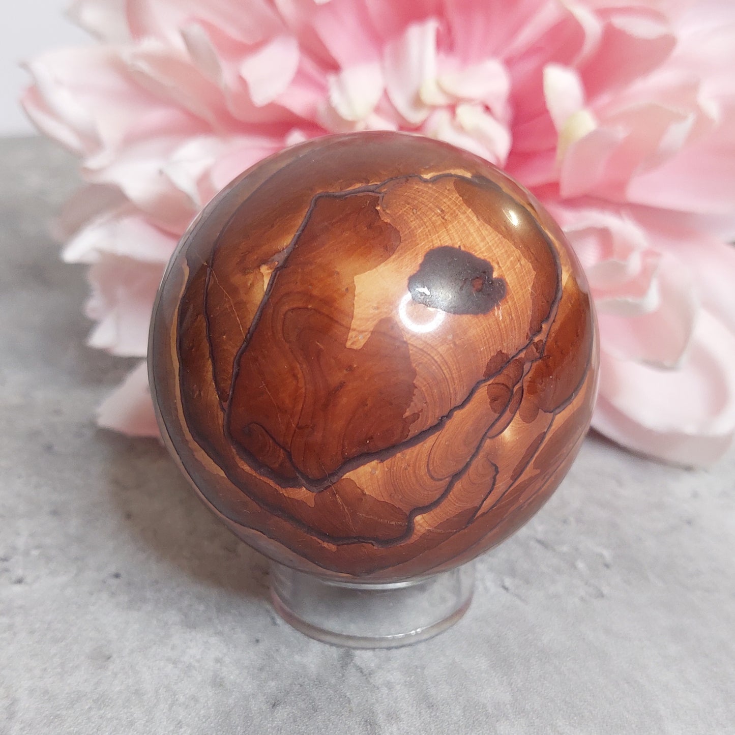 Pallo, wood jasper 6cm