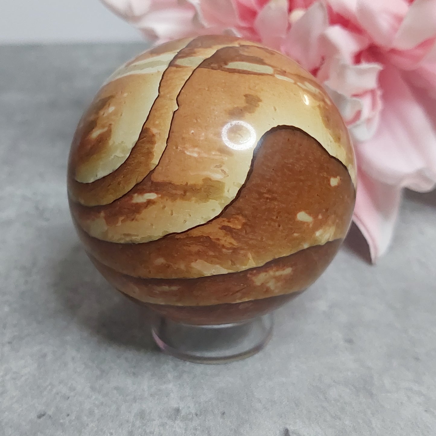 Pallo, wood jasper 6,5cm