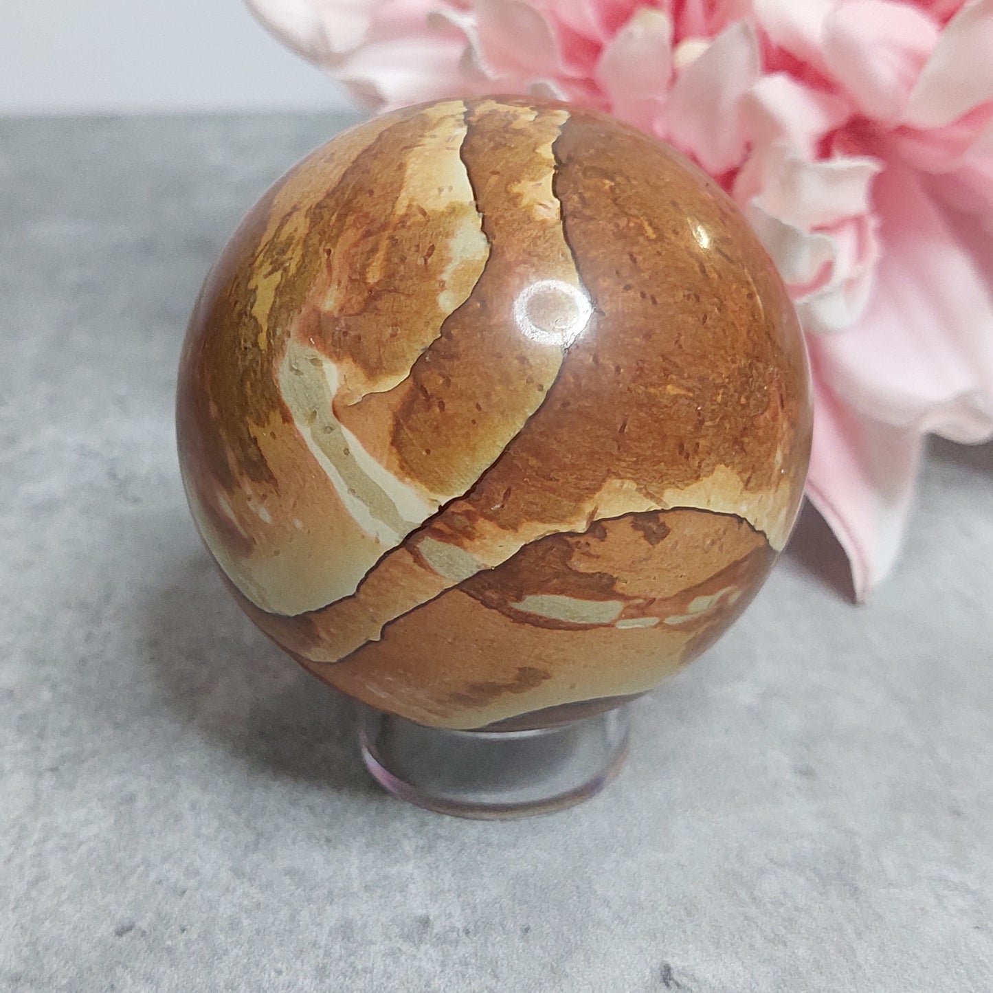 Pallo, wood jasper 6,5cm
