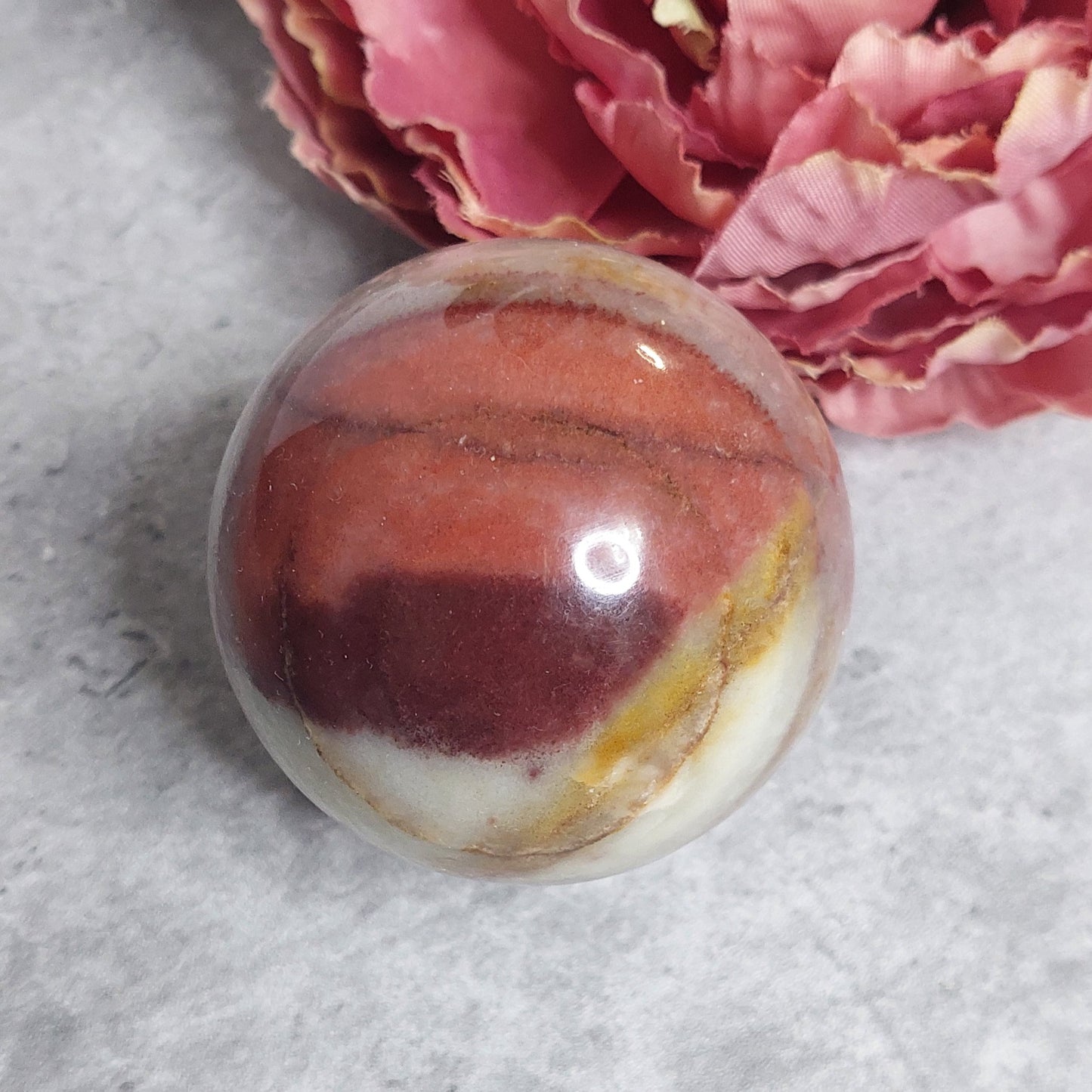 Pallo, persikkakalsiitti 6cm