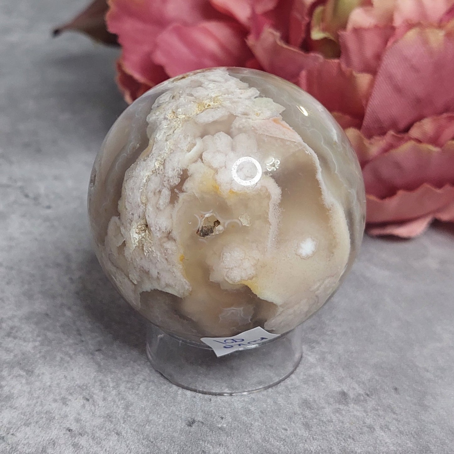 Pallo, kukka-akaatti 5cm