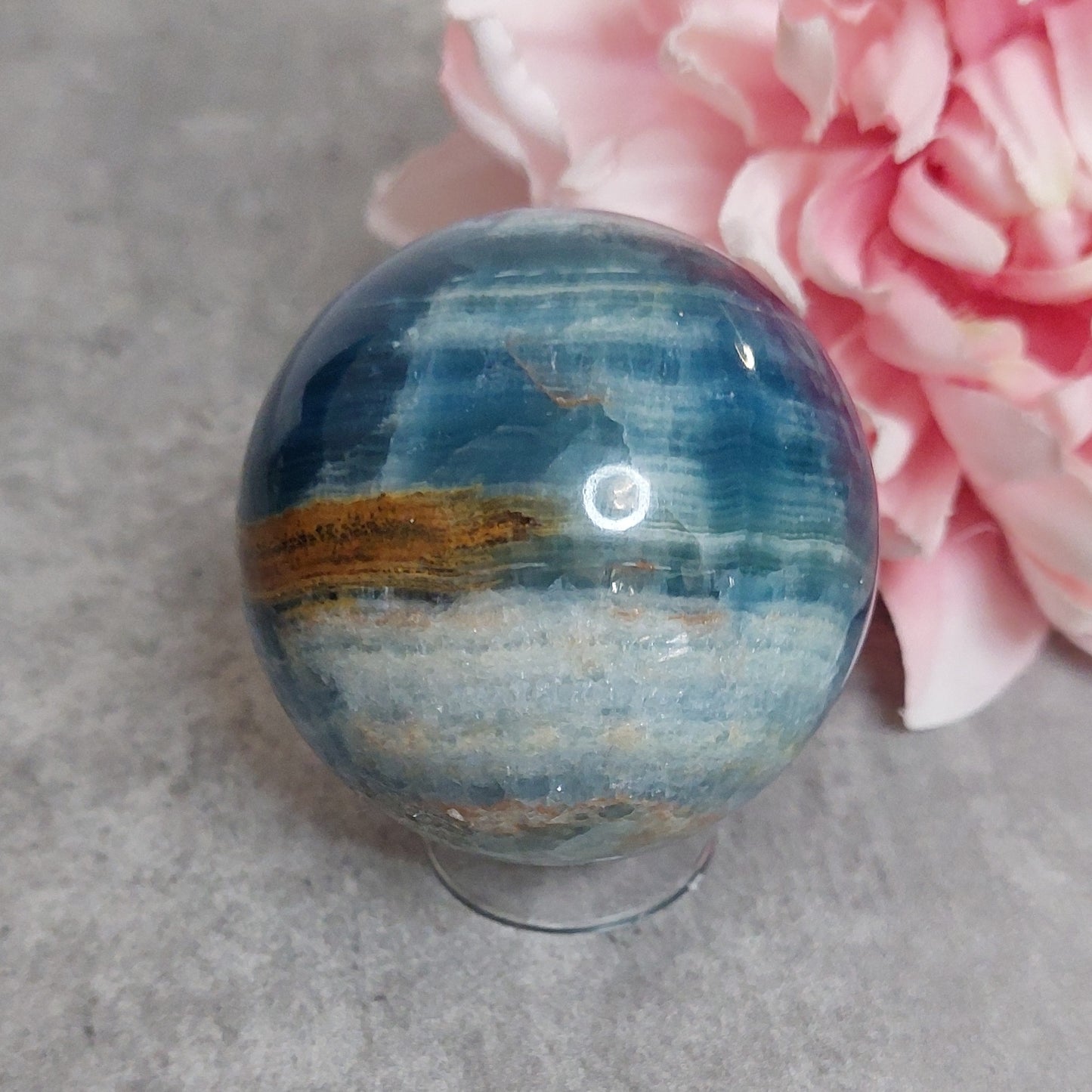 Pallo, sininen onyx 6cm