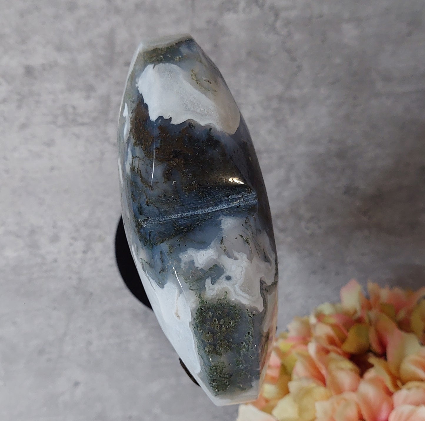 Druusinen sammalakaattisydän jalassa