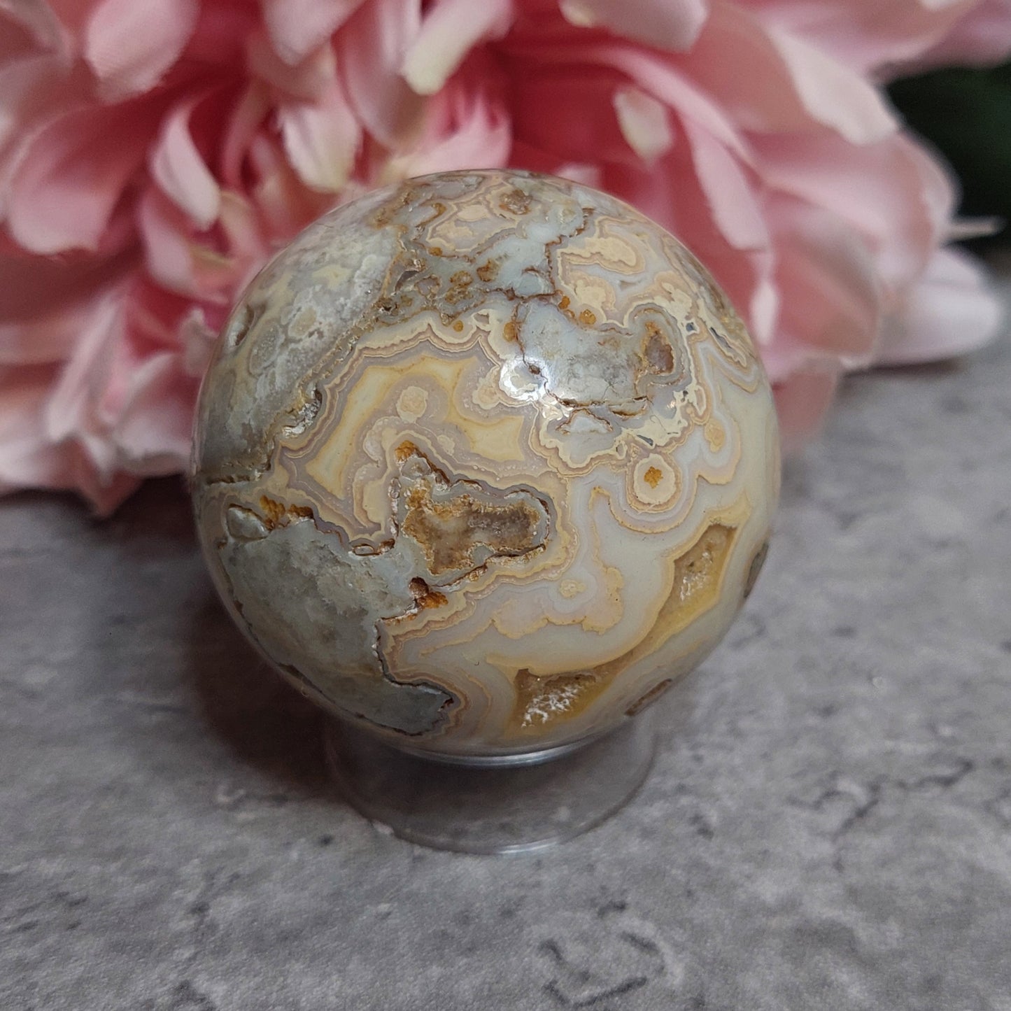 Pallo, lace akaatti Indonesia 5cm