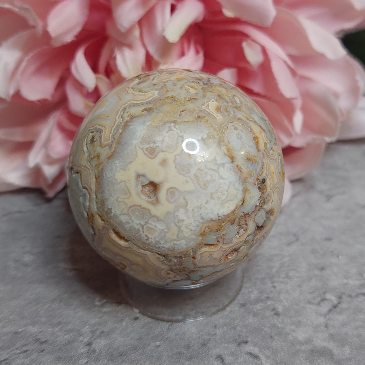 Pallo, lace akaatti Indonesia 5cm