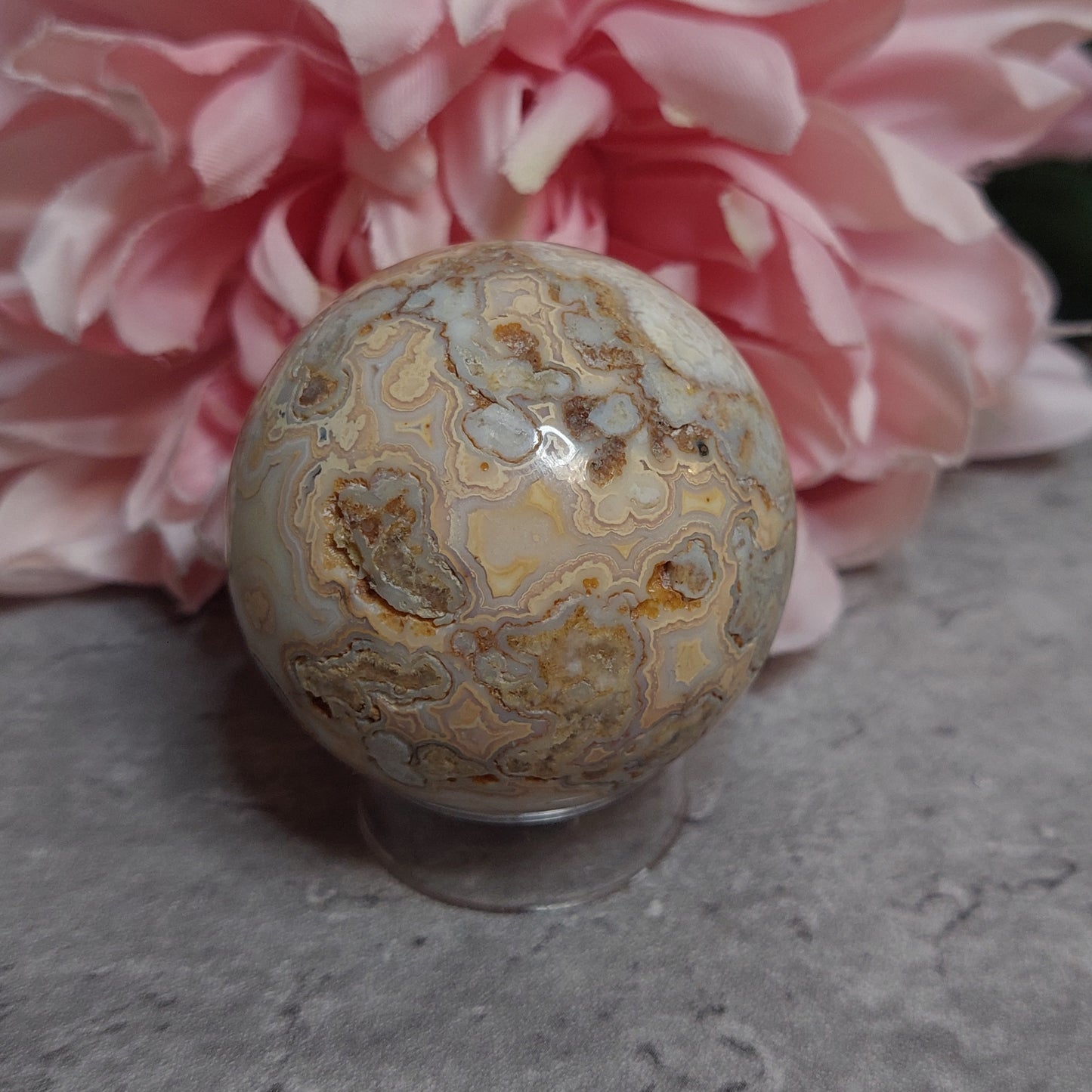 Pallo, lace akaatti Indonesia 5cm