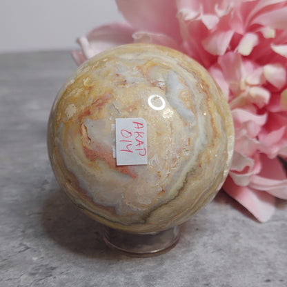 Pallo, crazy lace akaatti 6,5cm