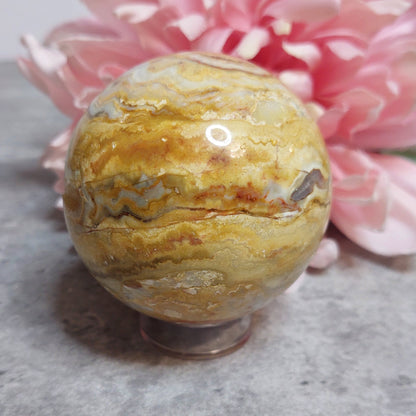 Pallo, crazy lace akaatti 6,5cm