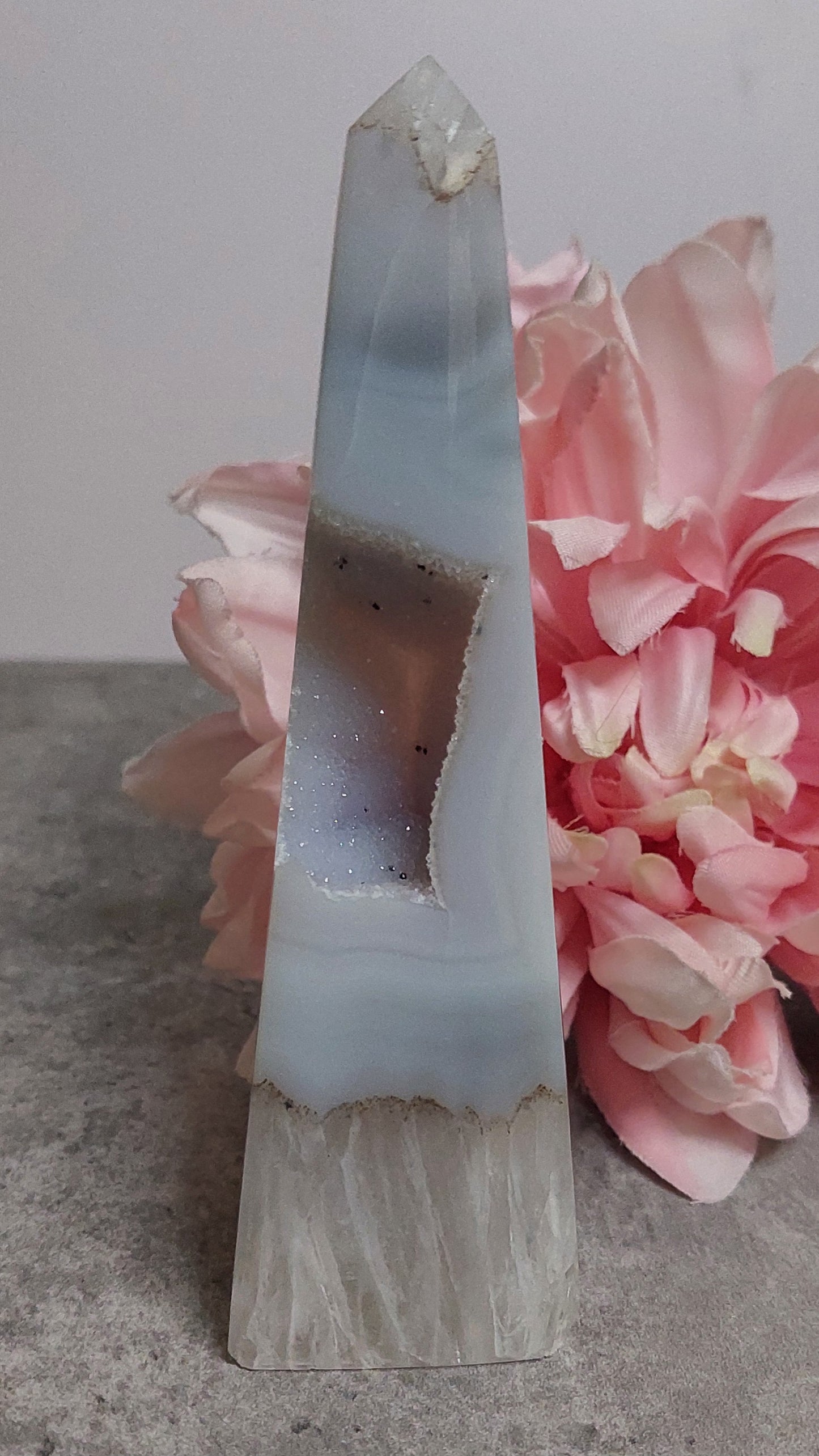 Obeliski, akaatti Brasilia 13,5cm