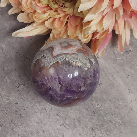 Pallo, ametistiakaatti 6,5cm 2