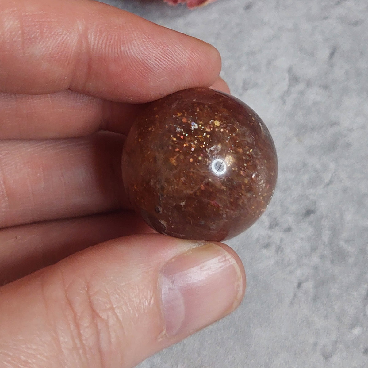 Kuula , sunstone 2,6cm