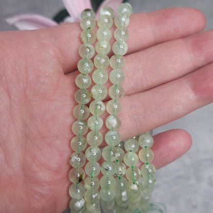 Helmiä 6mm, Prehniitti 38cm nauha
