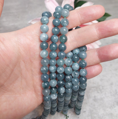 Helmiä 8mm, Burmase Jade 38cm nauha