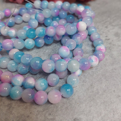 Helmiä 8mm, Unicorn, värjätty kvartsi