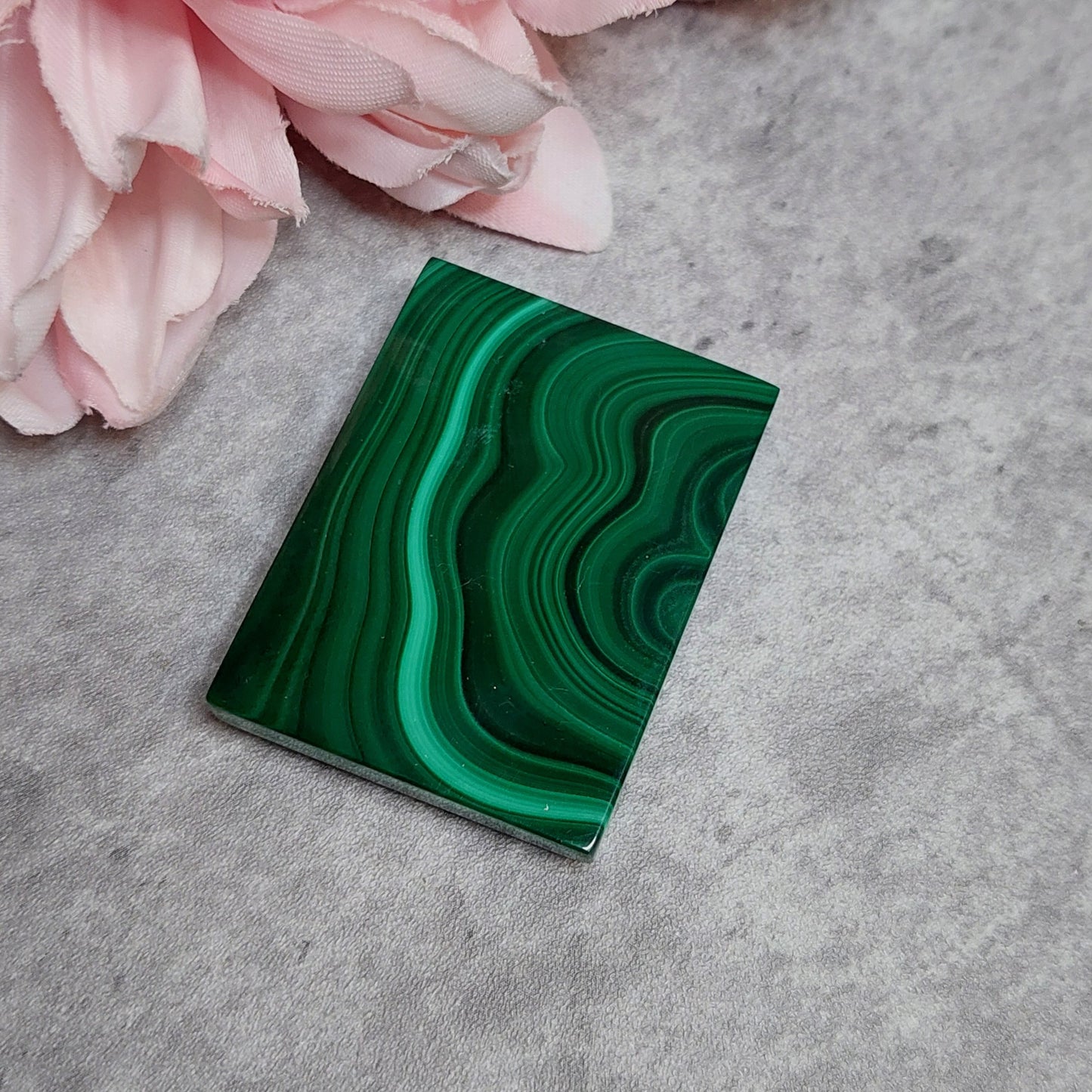 Malakiitti laatta 4,7 x 3,5cm