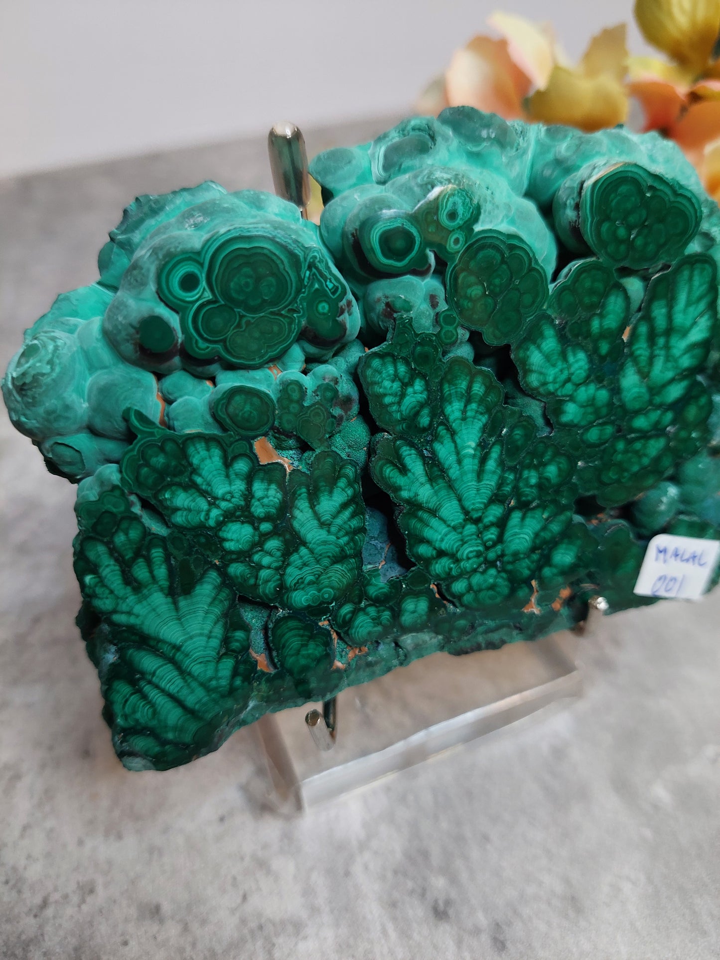 Malakiitti laatta