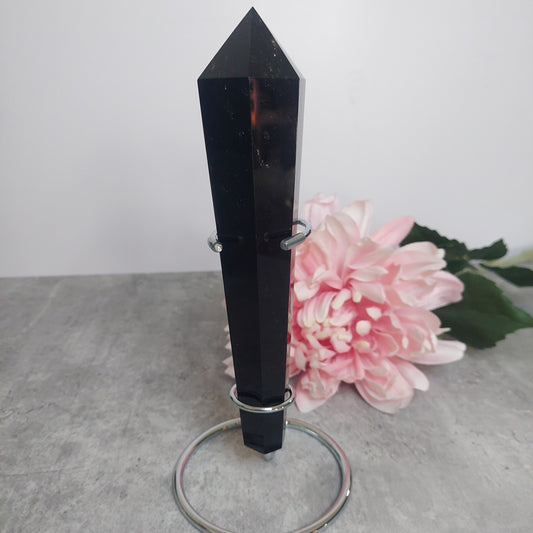 Obsidiaani wand telineellä II-laatu