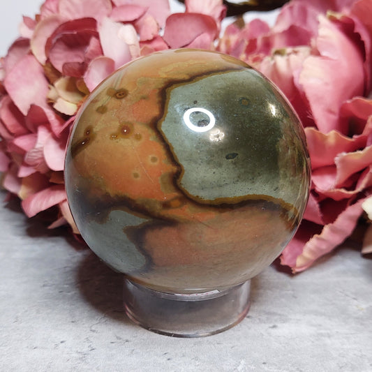 Pallo, polycrome jaspis 7,8cm