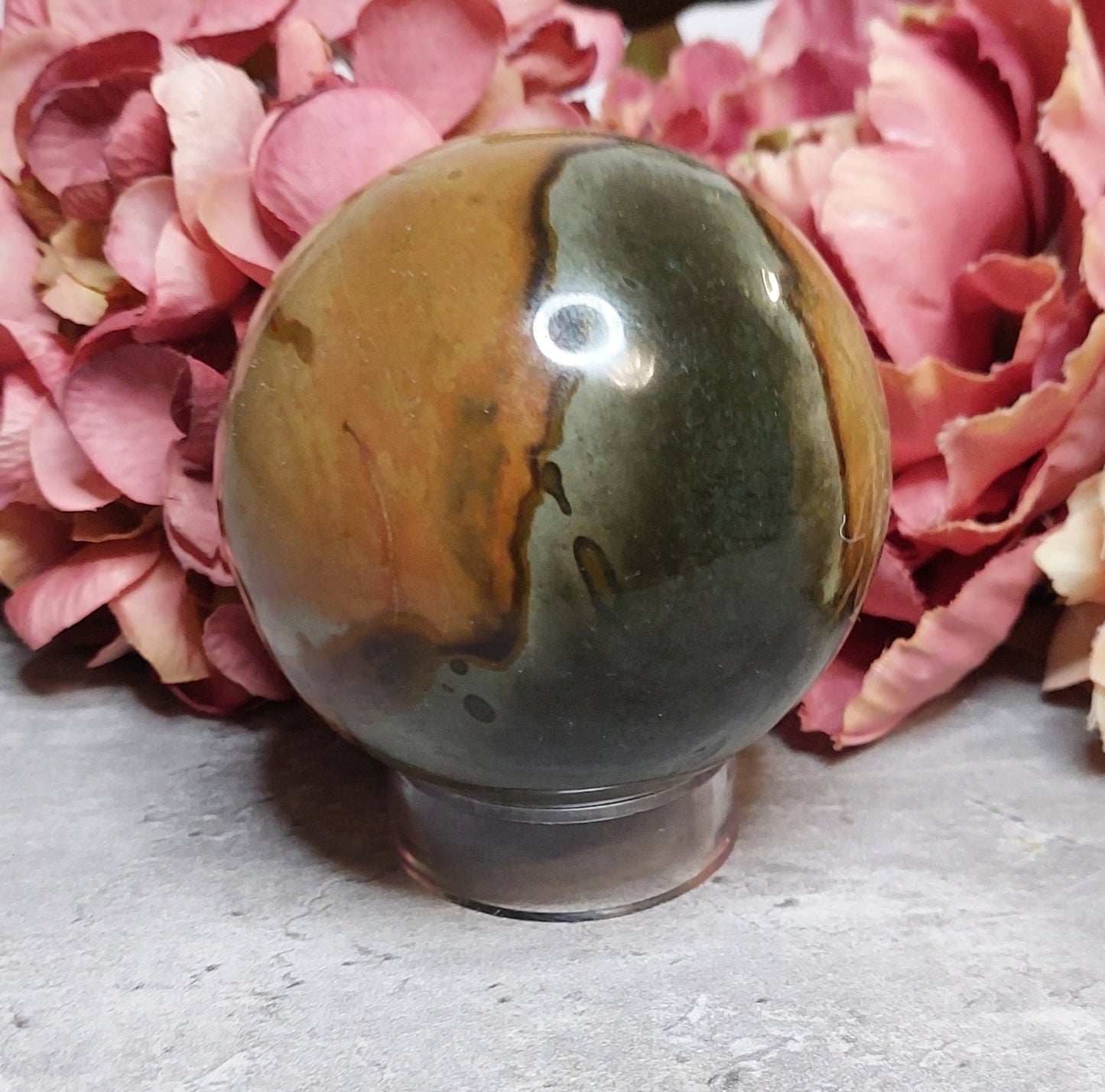 Pallo, polycrome jaspis 7,8cm