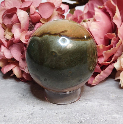 Pallo, polycrome jaspis 7,8cm