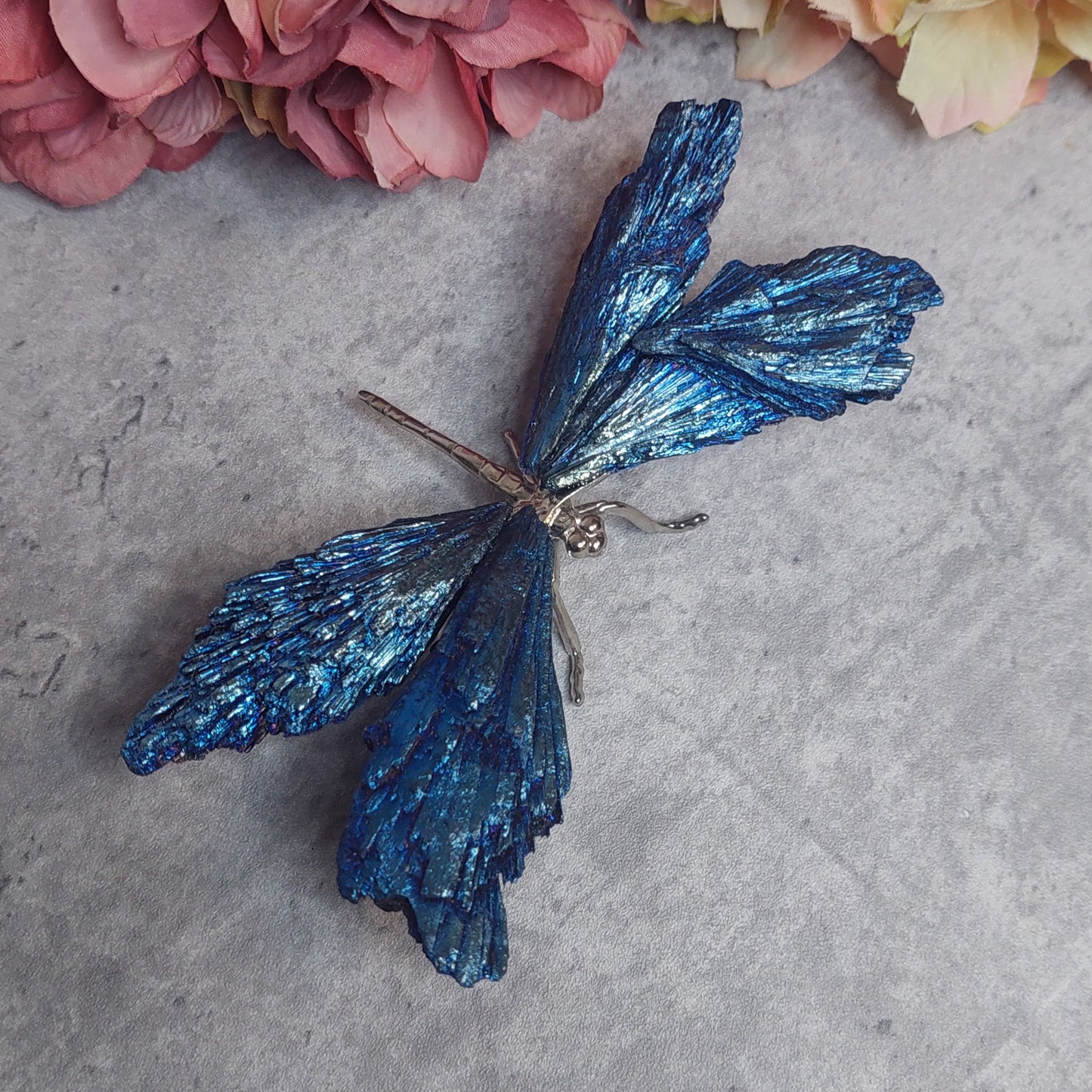 Sudenkorento aurakyaniittia sininen