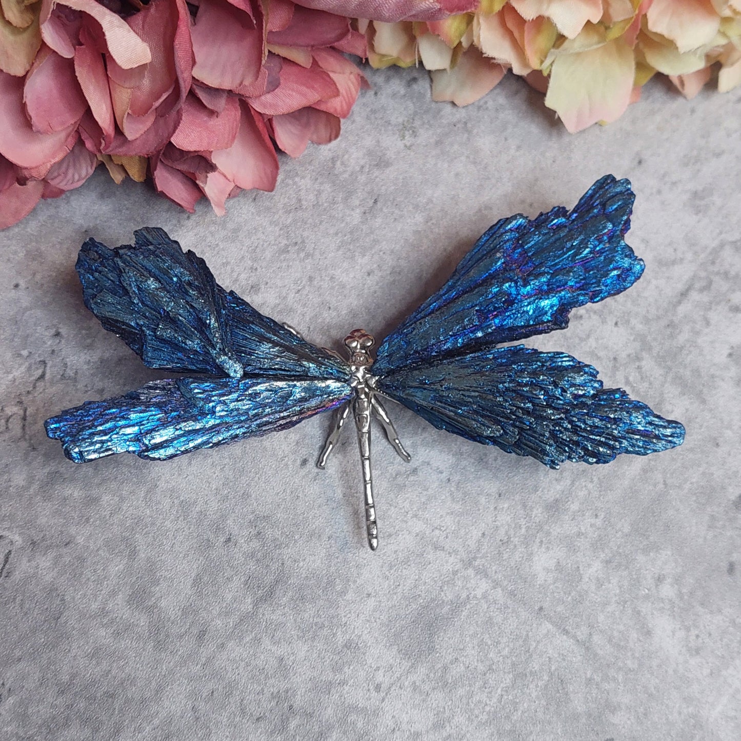 Sudenkorento aurakyaniittia sininen