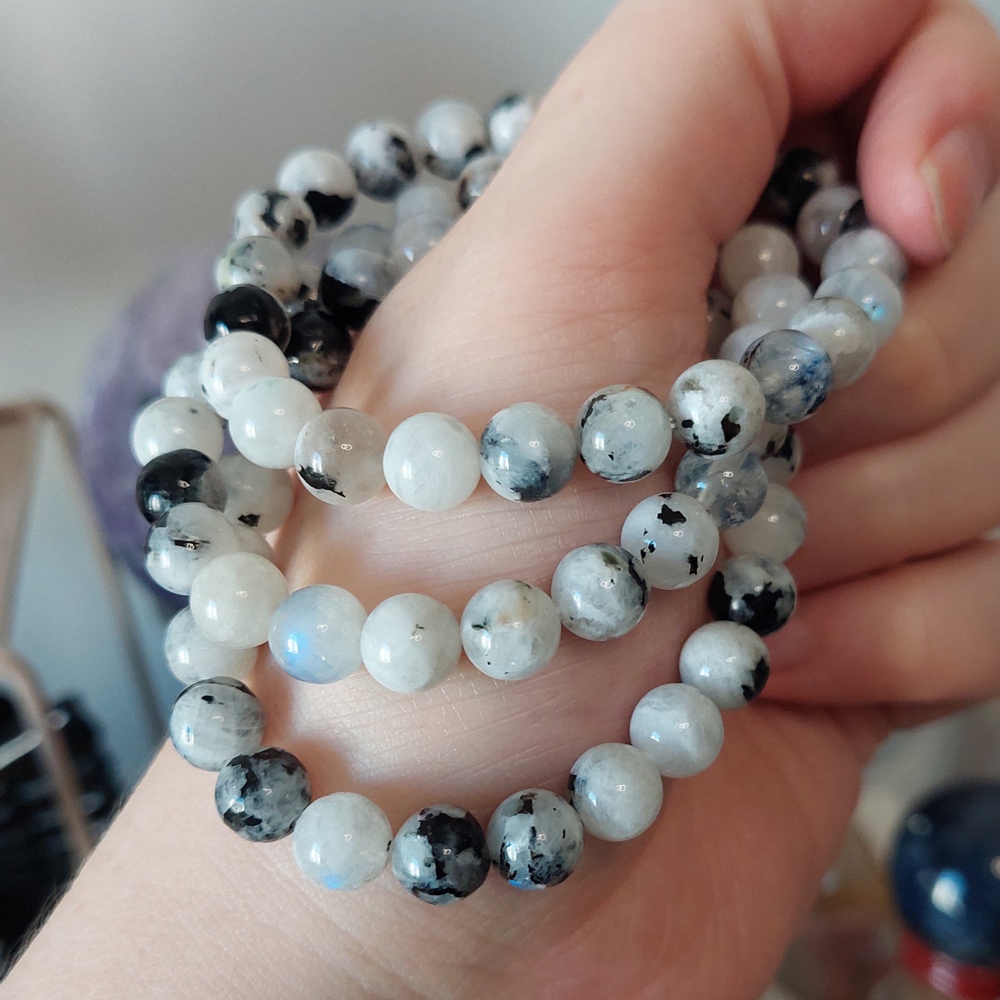 Rannekoru 8mm rainbow moonstone