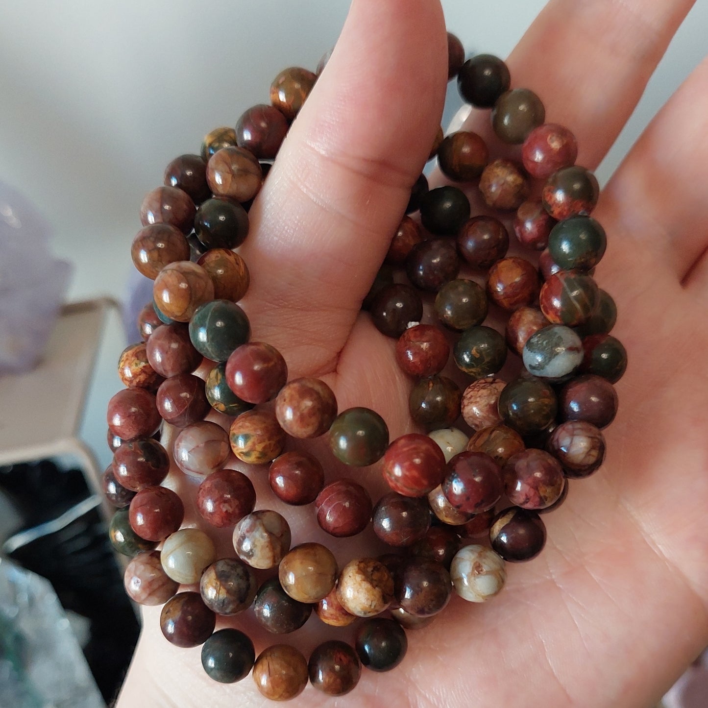 Rannekoru 8mm cherry creek jasper