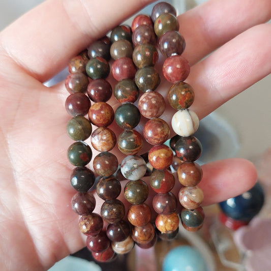 Rannekoru 8mm cherry creek jasper