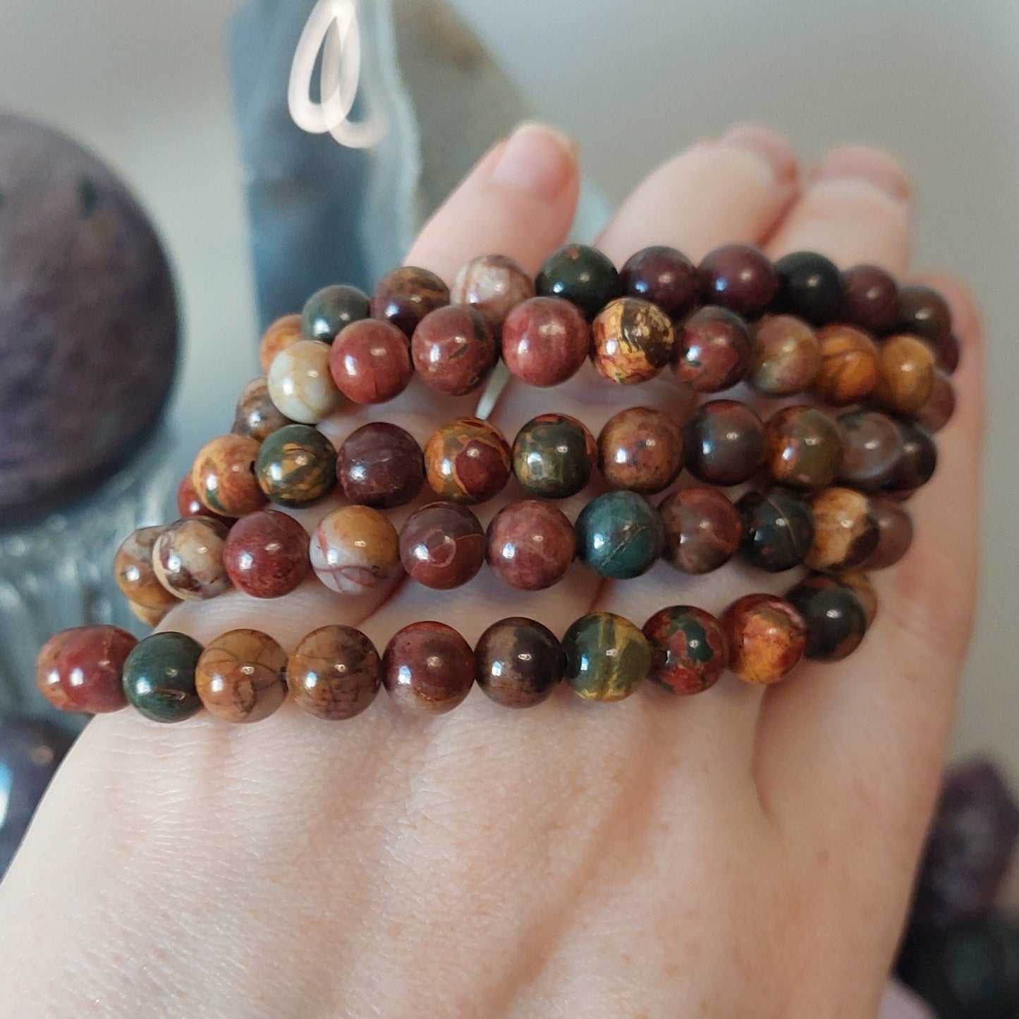 Rannekoru 8mm cherry creek jasper