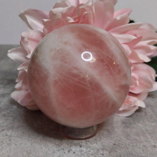 Pallo, ruusukvartsi 7,9cm