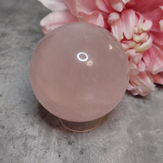 Pallo, ruusukvartsi 6,5cm