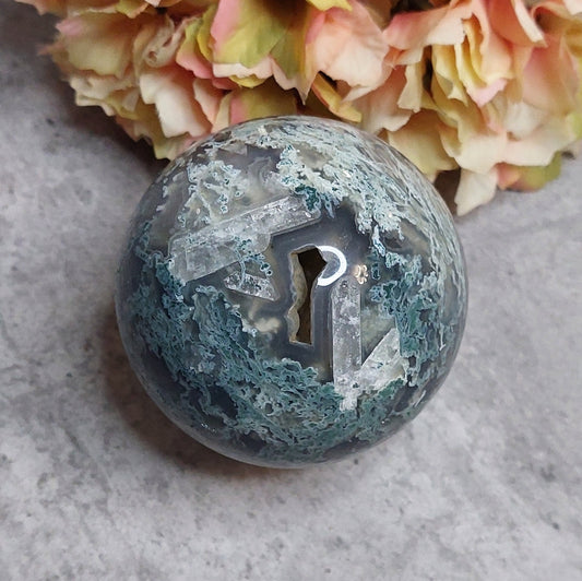 Pallo, sammalakaatti sininen 7,1cm