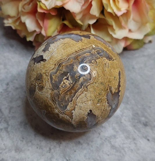 Pallo, keltainen sammalakaatti 6,4cm