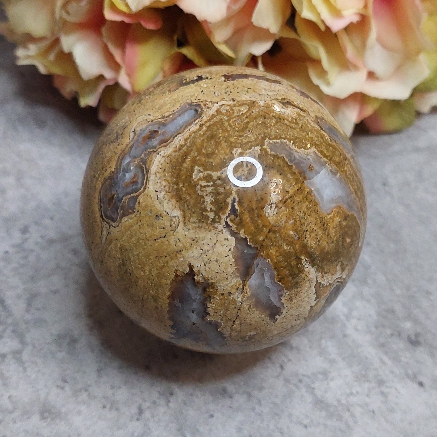 Pallo, keltainen sammalakaatti 6,4cm