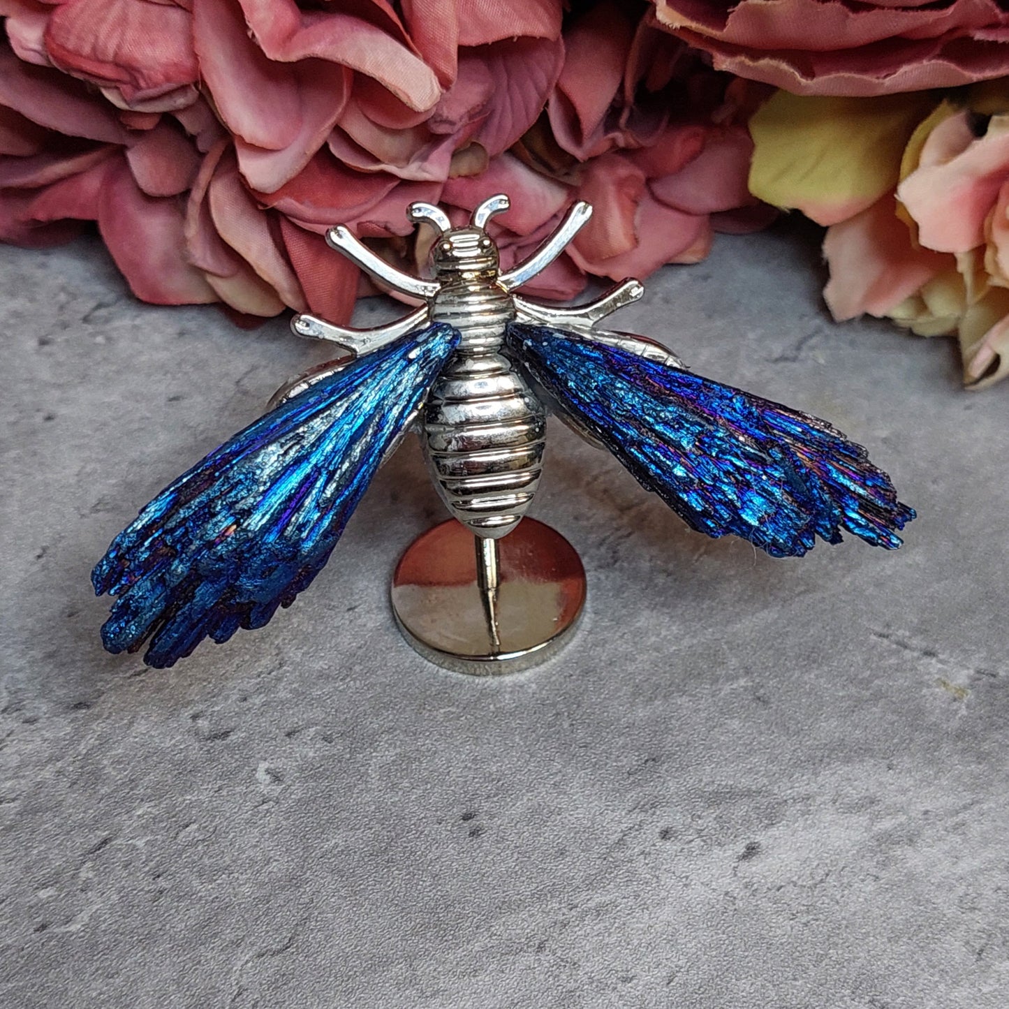 Mini mehiläis siivet, Aura kyaniitti sininen