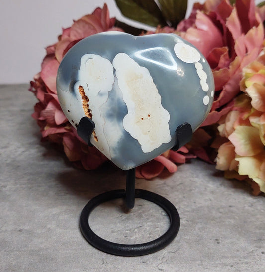 Sydän, orca akaatti jalassa