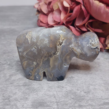 Puhveli, "zuni" Dentriittinen akaatti Indonesia